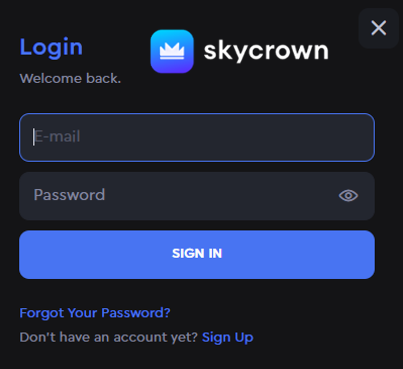 sky crown casino login